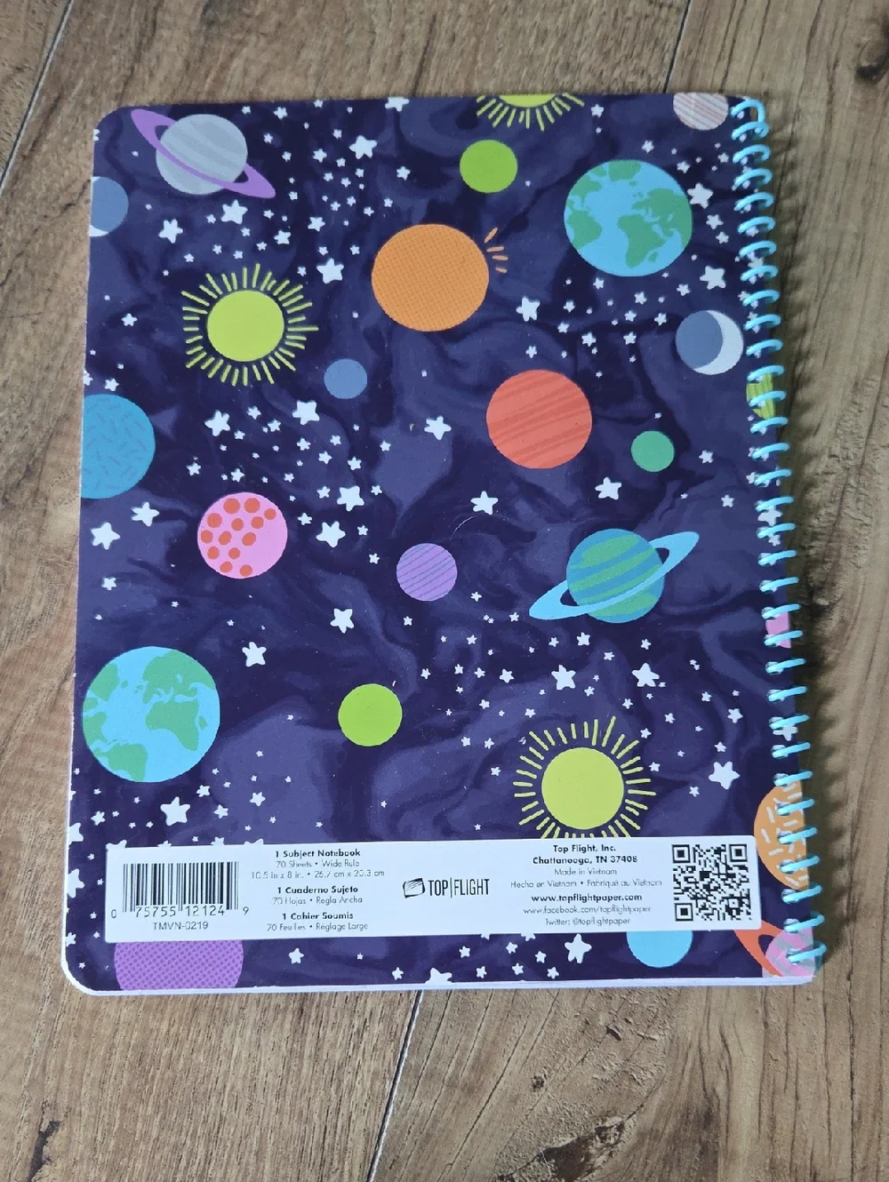 Top Flight | Space Galaxy Binder, Notebook, and Folders Set - Purple Multicolor